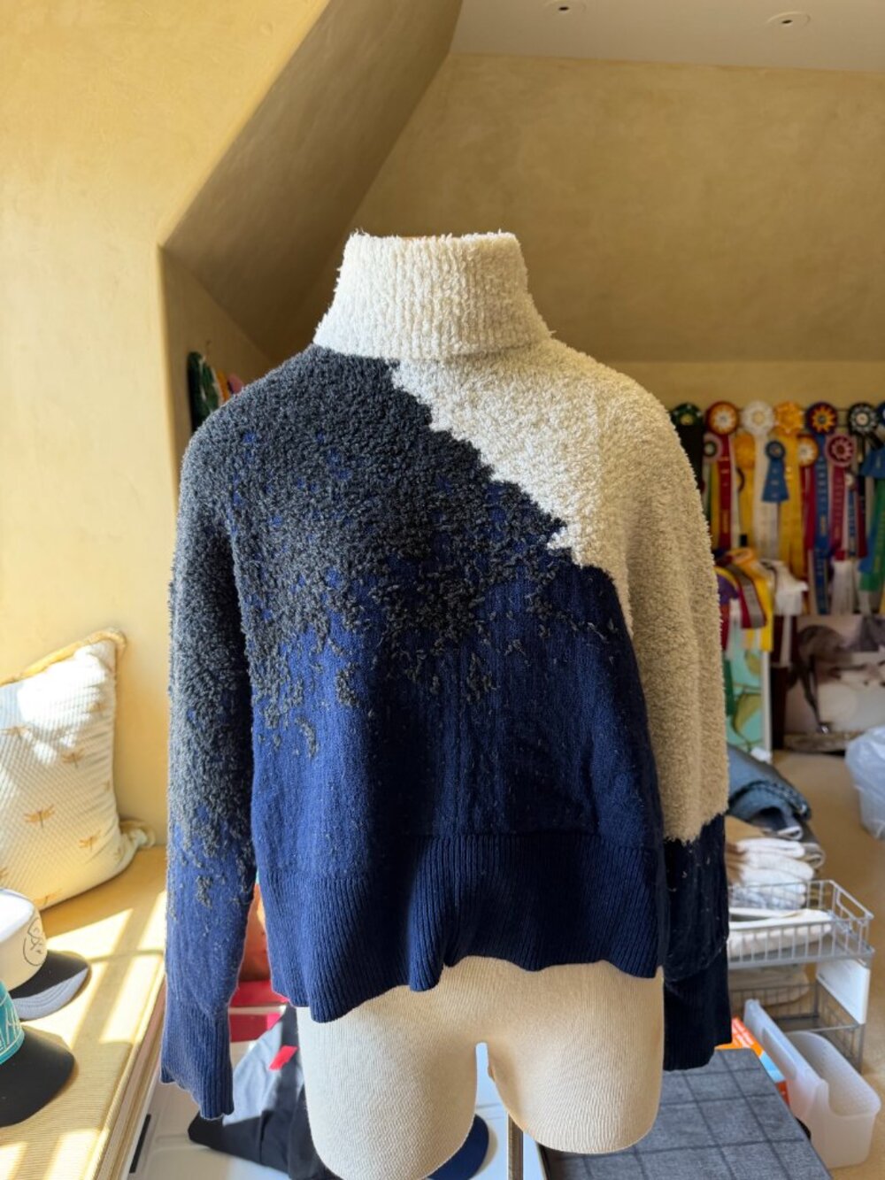Lululemon Merino Wool Colorblock Turtleneck Sweater